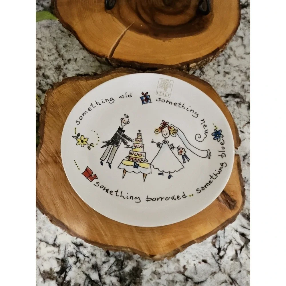 Opificio Etico‎ - SET OF 5- 1 Serving Platter 12.5 inc , 4 Plates 8.5 Inc